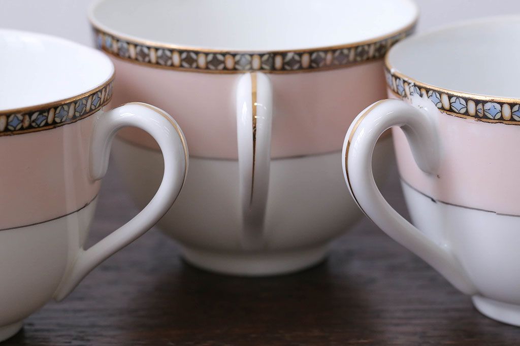 アンティーク雑貨　アンティーク　オールドノリタケ・カップ&ソーサー6客とプレート1枚セット