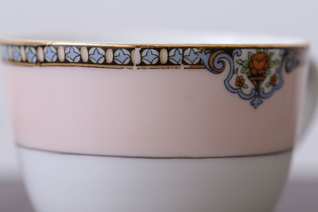 アンティーク雑貨　アンティーク　オールドノリタケ・カップ&ソーサー6客とプレート1枚セット