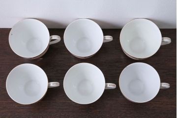 アンティーク雑貨　アンティーク　オールドノリタケ・カップ&ソーサー6客とプレート1枚セット