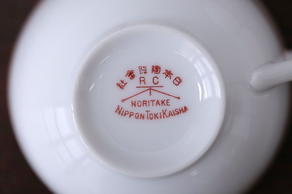 アンティーク雑貨　アンティーク　オールドノリタケ・カップ&ソーサー6客とプレート1枚セット