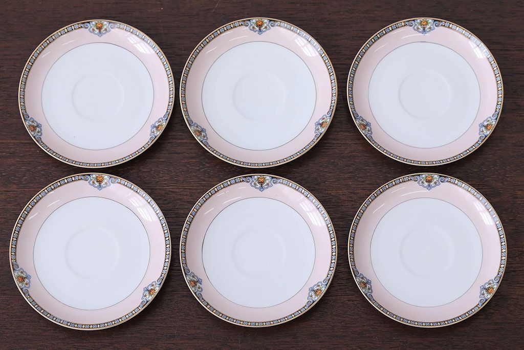 アンティーク雑貨　アンティーク　オールドノリタケ・カップ&ソーサー6客とプレート1枚セット