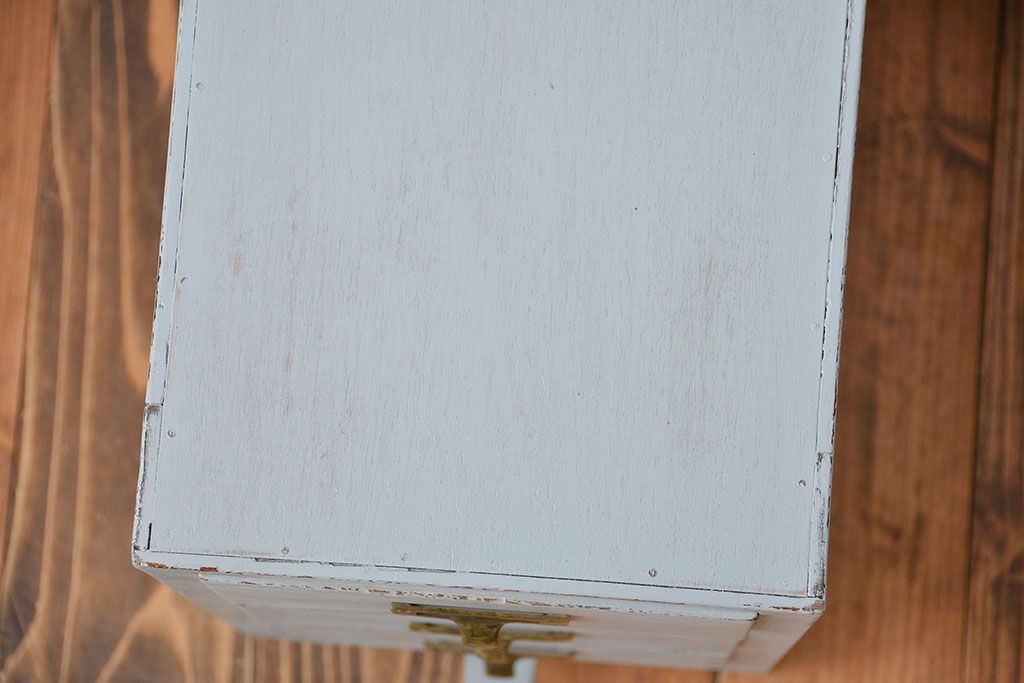 アンティーク家具　アンティークペイント　ネームプレート付き小引き出し