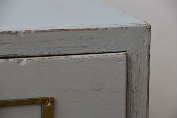 アンティーク家具　アンティークペイント　ネームプレート付き小引き出し