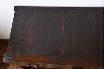 アンティーク家具　古民具・骨董　古い木製の大きな半箪笥(帳場箪笥)