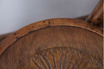 アンティーク家具　 イギリスアンティーク　おしゃれなダブルループベントウッドチェア2脚セット(トーネット・バルーンバック)(2)