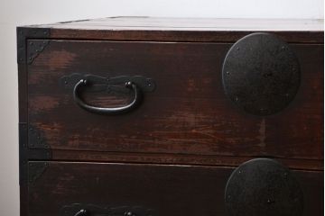 アンティーク家具　和製アンティーク　古い木の味わい深い時代箪笥ローボード(1)