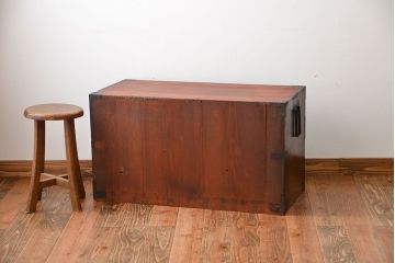 アンティーク家具　和製アンティーク　古い木の味わい深い時代箪笥ローボード(2)