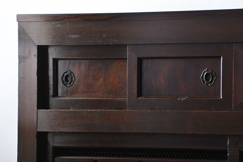 アンティーク家具　古民具・骨董　2段重ねアンティーク五尺水屋箪笥