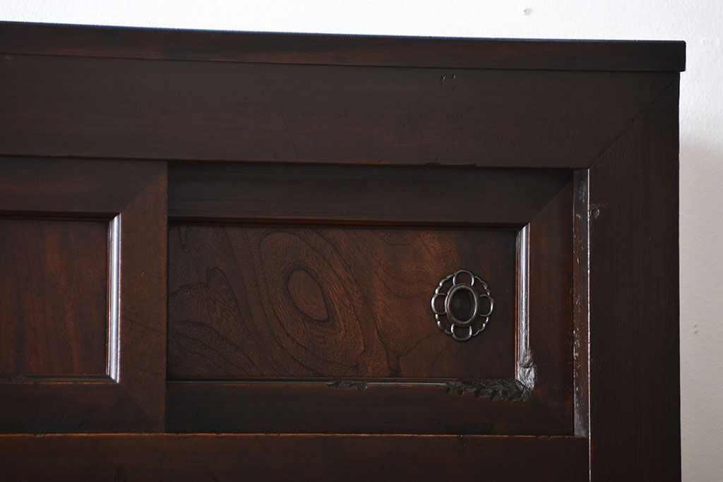 アンティーク家具　古民具・骨董　2段重ねアンティーク五尺水屋箪笥