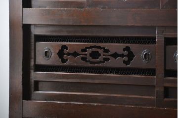 アンティーク家具　古民具・骨董　2段重ねアンティーク五尺水屋箪笥