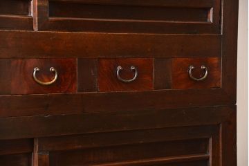 アンティーク家具　古民具・骨董　2段重ねアンティーク五尺水屋箪笥