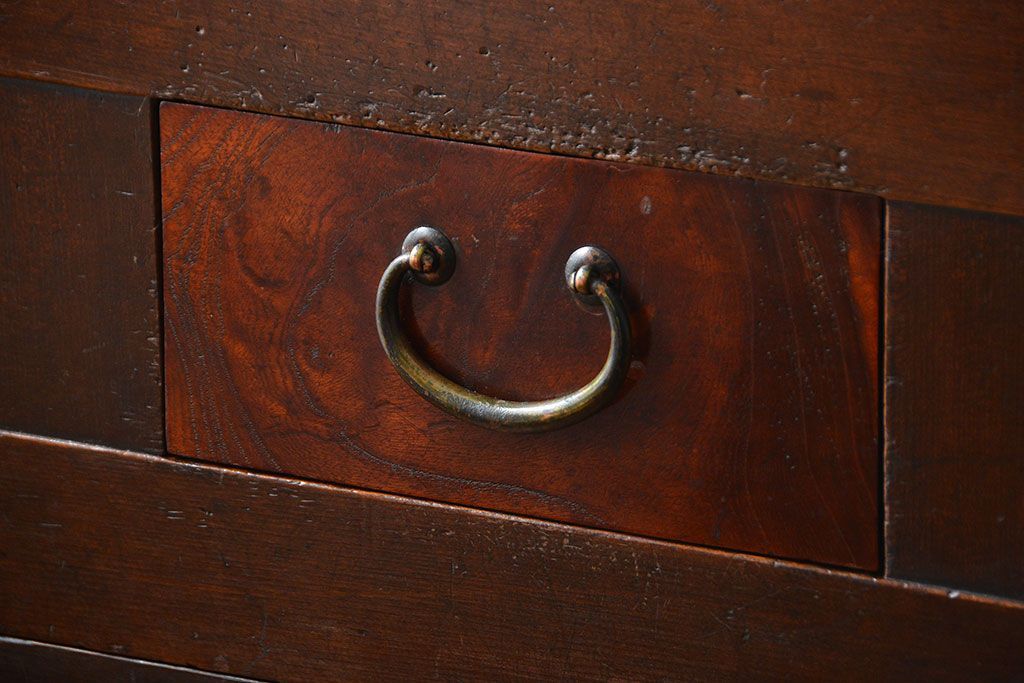 アンティーク家具　古民具・骨董　2段重ねアンティーク五尺水屋箪笥