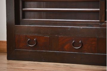 アンティーク家具　古民具・骨董　2段重ねアンティーク五尺水屋箪笥