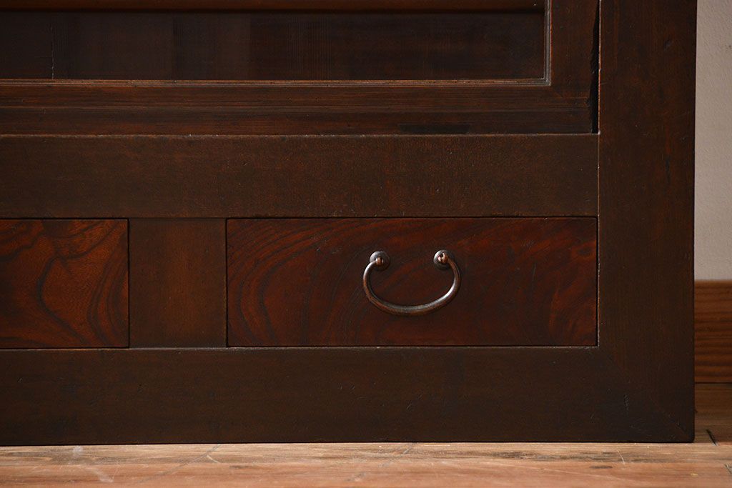 アンティーク家具　古民具・骨董　2段重ねアンティーク五尺水屋箪笥