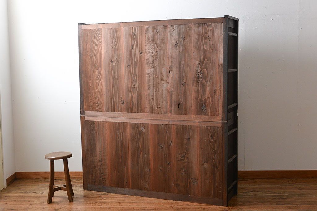 アンティーク家具　古民具・骨董　2段重ねアンティーク五尺水屋箪笥