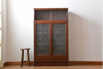 レトロ家具　昭和レトロ　おしゃれな古い木製のアンティーク本箱