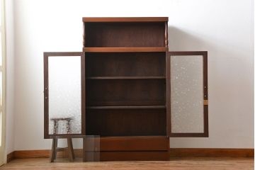 レトロ家具　昭和レトロ　おしゃれな古い木製のアンティーク本箱