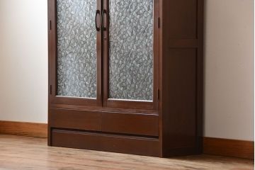 レトロ家具　昭和レトロ　おしゃれな古い木製のアンティーク本箱