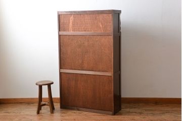 レトロ家具　昭和レトロ　おしゃれな古い木製のアンティーク本箱