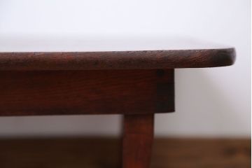 レトロ家具　昭和レトロ　古い木製のアンティーク角ちゃぶ台