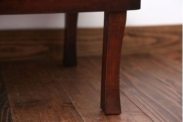 レトロ家具　昭和レトロ　古い木製のアンティーク角ちゃぶ台