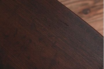 レトロ家具　昭和レトロ　小さな古い木製のアンティーク楕円ちゃぶ台