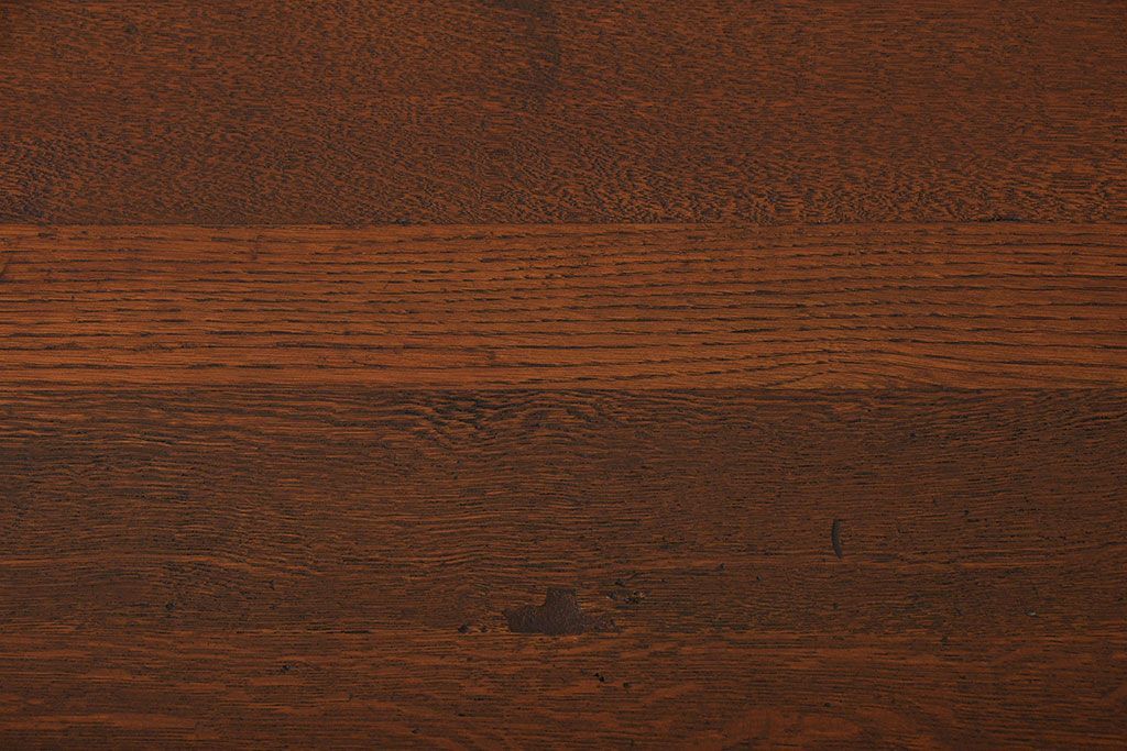 アンティーク家具　和製アンティーク　古いナラ材のシンプルなデスク(片袖机)