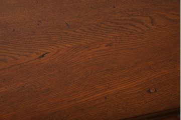 アンティーク家具　和製アンティーク　古いナラ材のシンプルなデスク(片袖机)