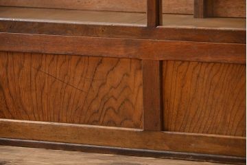 レトロ家具　昭和レトロ　引き出し付き!古い木製の上質なガラスケース(ショーケース)