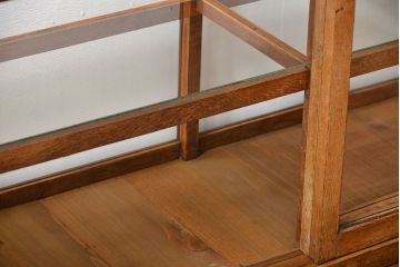 レトロ家具　昭和レトロ　引き出し付き!古い木製の上質なガラスケース(ショーケース)