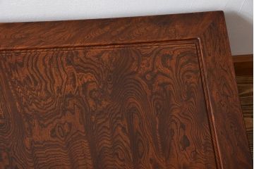 アンティーク家具　古民具・骨董　欅材の玉杢が美しい高級座卓