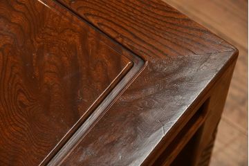 アンティーク家具　古民具・骨董　欅材の玉杢が美しい高級座卓