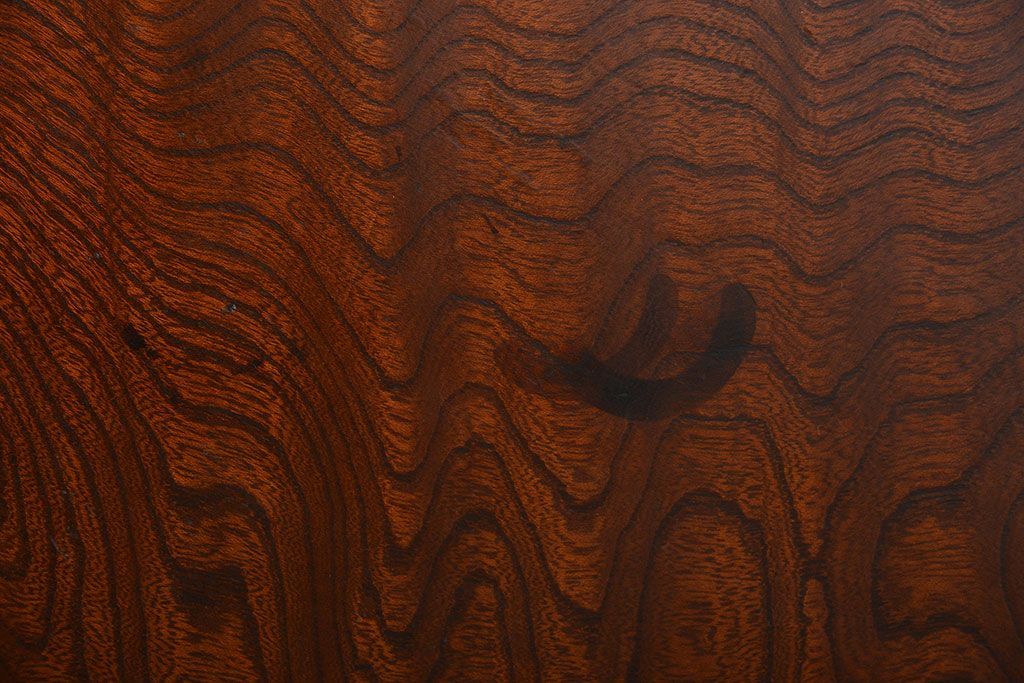 アンティーク家具　古民具・骨董　欅材の玉杢が美しい高級座卓