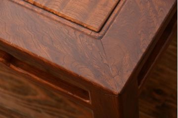 アンティーク家具　古民具・骨董　欅材の玉杢が美しい高級座卓