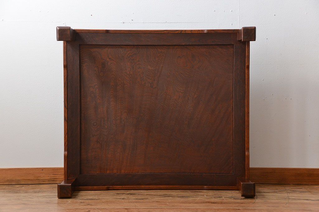 アンティーク家具　古民具・骨董　欅材の玉杢が美しい高級座卓