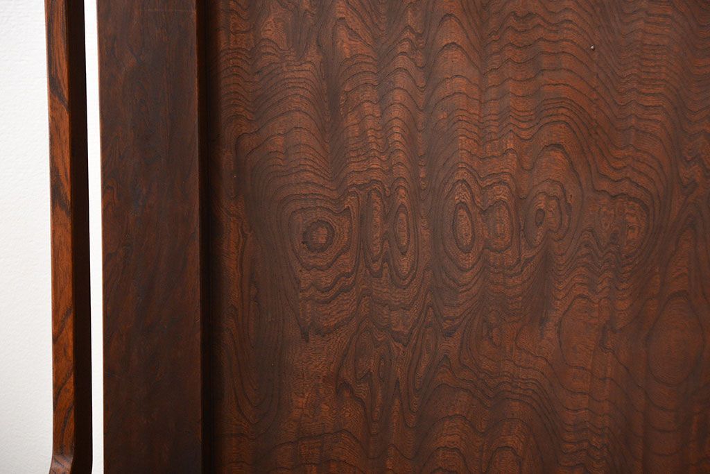 アンティーク家具　古民具・骨董　欅材の玉杢が美しい高級座卓