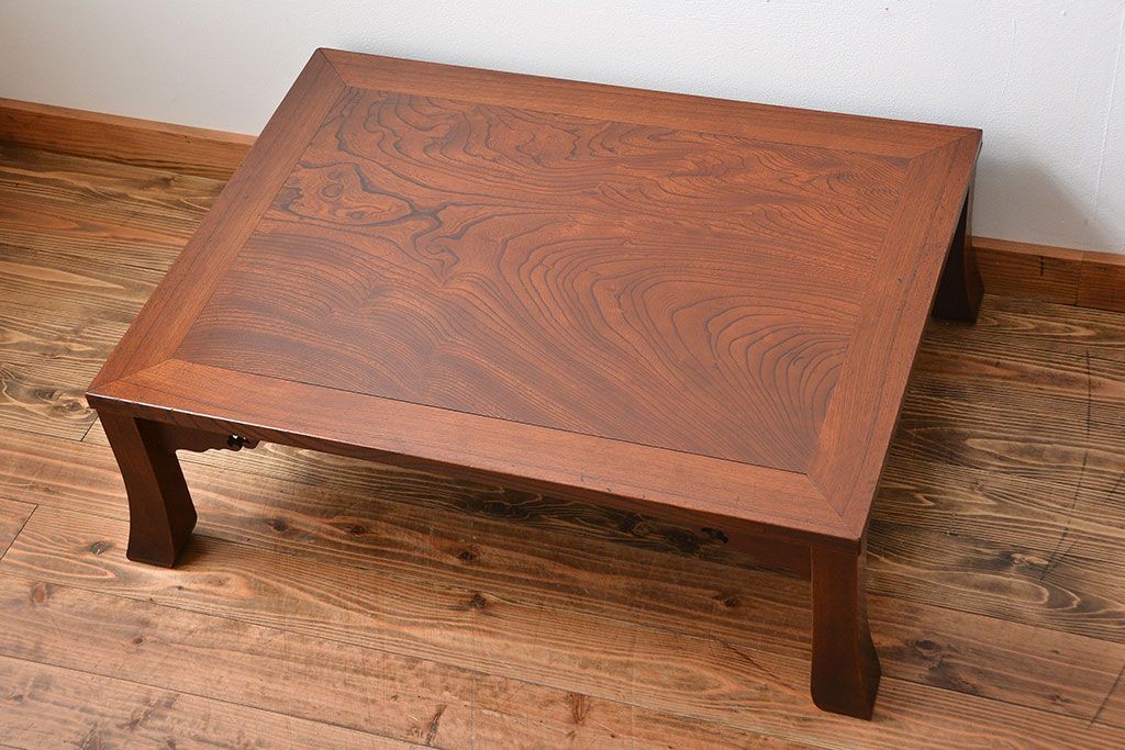 アンティーク家具　和製アンティーク　古い欅材の上品な座卓