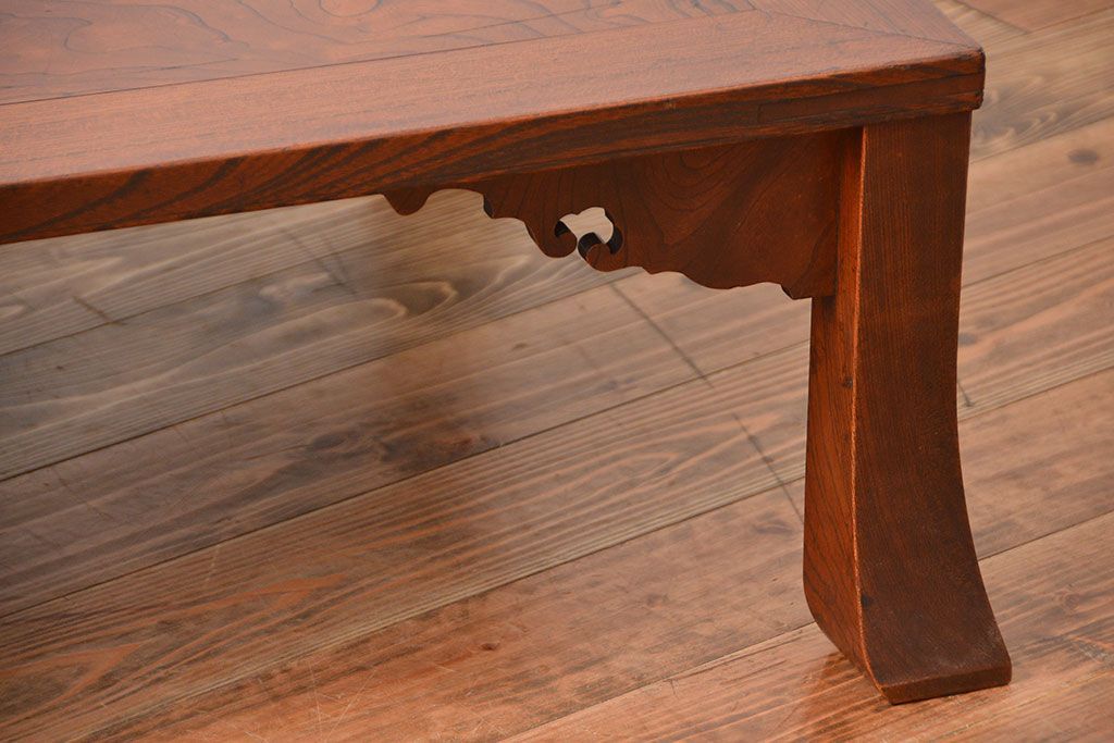 アンティーク家具　和製アンティーク　古い欅材の上品な座卓