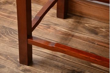 アンティーク雑貨　古民具・骨董　龍の彫刻が美しい古い欅材のサイドテーブル