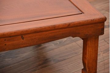 レトロ家具　昭和レトロ　古い木の正方形角ちゃぶ台