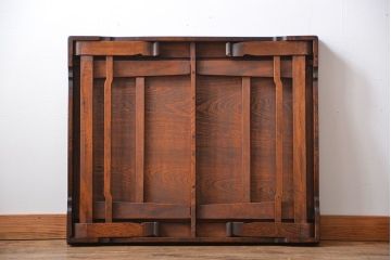 レトロ家具　昭和レトロ　古い木の正方形角ちゃぶ台