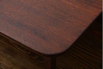レトロ家具　昭和レトロ　古い木の長方形角ちゃぶ台
