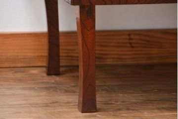 レトロ家具　昭和レトロ　古い木の長方形角ちゃぶ台