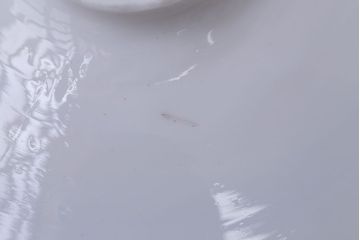 和製アンティーク　昭和レトロな白いガラス平笠照明2個セット(1)