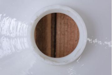 和製アンティーク　昭和レトロな白いガラス平笠照明2個セット(3)