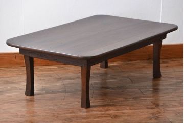 レトロ家具　昭和レトロ　脚折り畳み式!古い木製のアンティーク角ちゃぶ台
