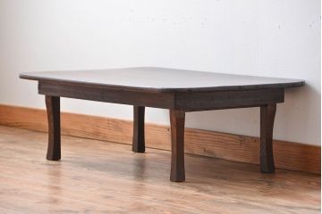 レトロ家具　昭和レトロ　脚折り畳み式!古い木製のアンティーク角ちゃぶ台