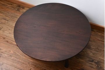 レトロ家具　昭和レトロ　脚折り畳み式!古い木製のアンティーク丸ちゃぶ台