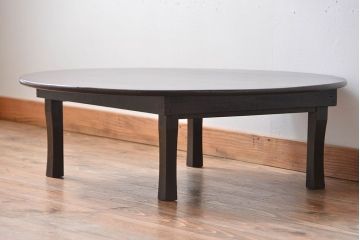 レトロ家具　昭和レトロ　脚折り畳み式!古い木製のアンティーク丸ちゃぶ台
