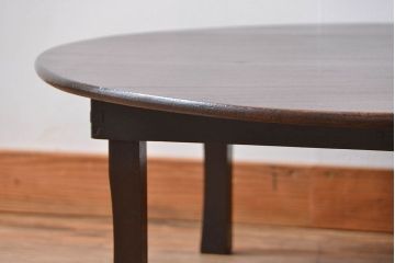 レトロ家具　昭和レトロ　脚折り畳み式!古い木製のアンティーク丸ちゃぶ台